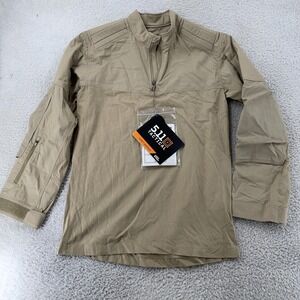 5.11 Tactical XPRT Rapid Shirt Mens Medium TDU Khaki Padded Combat 1/4 Zip
